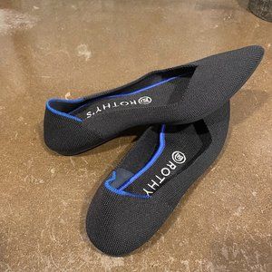 Rothy's "The Point" Black  Ballet Flat, Size 8